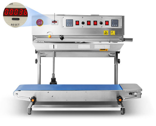 เครื่องซีลปิดปากถุงสายพาน FRM980 ink wheel printing vertical sealing machine