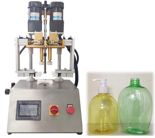 เครื่องปิดฝาขวดสเปรย์ LK-XG semi-automatic capping machine spray head pump