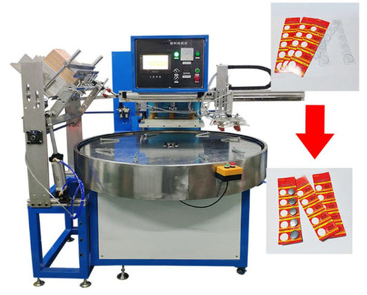 เครื่องบลิสเตอร์ แพ็คเกจสินค้าการ์ดบอร์ด กดร้อน hot pressing automatic blister and paper card