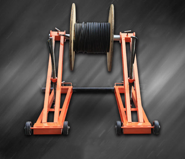 แกนม้วนสายไฟ สายเคเบิ้ล พับได้ ย้ายง่าย แกน 150-250 cm กว้าง 30-100cm TYX-3 rack wire and cable winding machine 3 tons