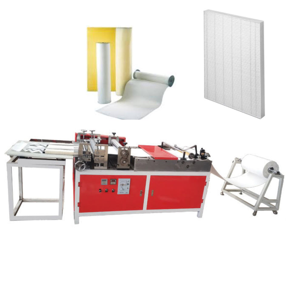 เครื่องพับกรองอากาศ เครื่องทำใส้กรอง multi-layer filter element folding  dust filter cartridge machine