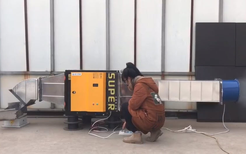 พัดลมดูดควันปิ้งย่าง แยกน้ำมัน small kitchen barbecue oil fume purifier deodorizing