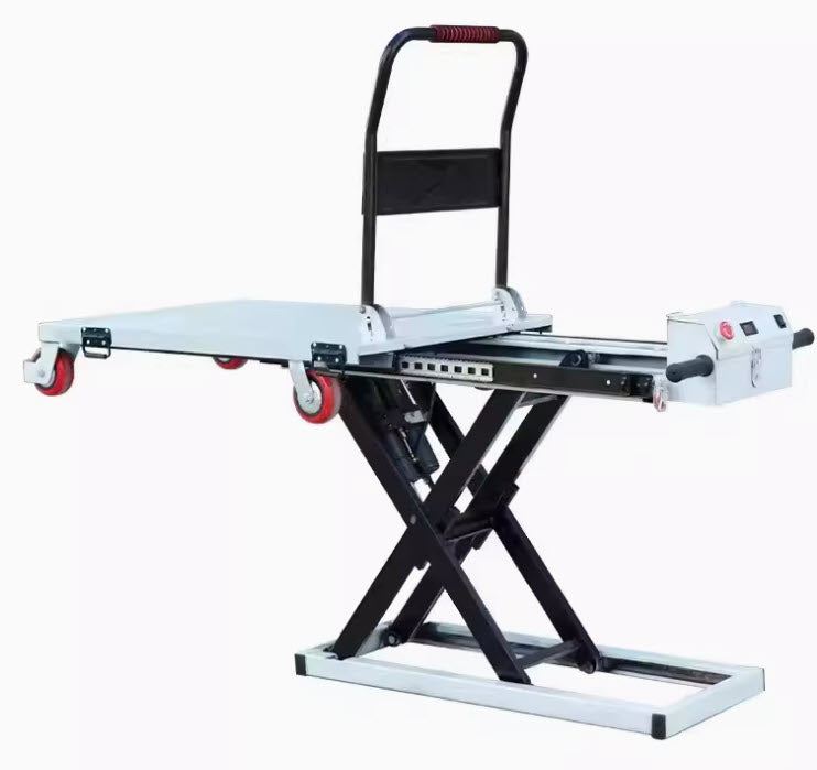รถเข็นยกขึ้น รถกระบะ รถตู้ ยกสูง 1เมตร , 1.2เมตร battery electric hydraulic scissor mobile