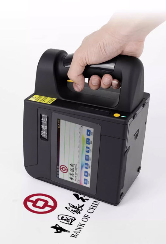 เครื่องปริ๊นมือถือ คิวอาร์โค้ด พิมพ์วันที่ สี และ ขาวดำ qr code handheld inkjet printer 12.7, 25.4, 50, 92mm 1-4 ตลับ