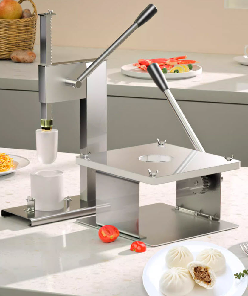 เครื่องใส่ใส้ จับจีบซาลาเปา  manual bun making machine รุ่น 10-25g, 25-55g, 30-75g