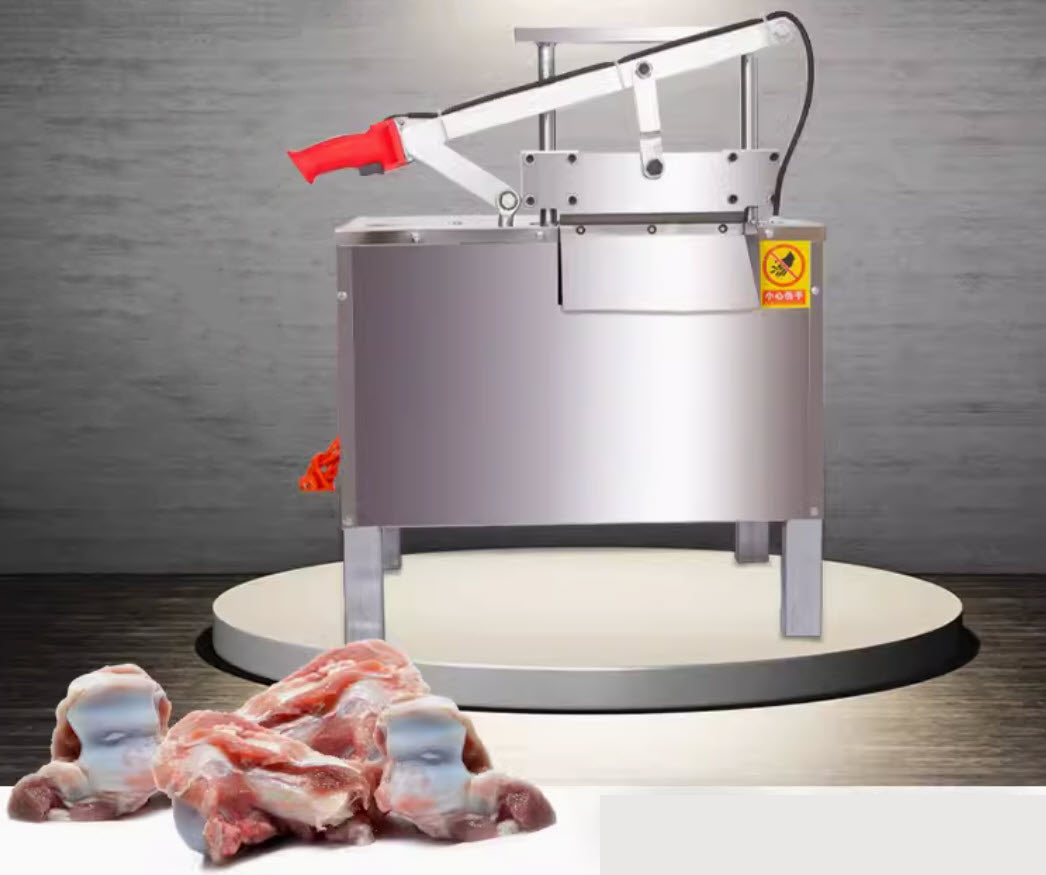 เครื่องตัดกระดูก มือโยก ตัดซี่โครงหมู เนื้อ ไก่ ไฟฟ้า 150-250kg/H ไฮดรอลิค bone cutting machine