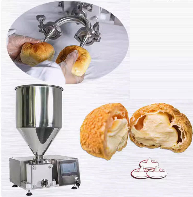 เครื่องใส่ไส้เอแคลร์ สังขยา mousse cake cream bread core filling machine