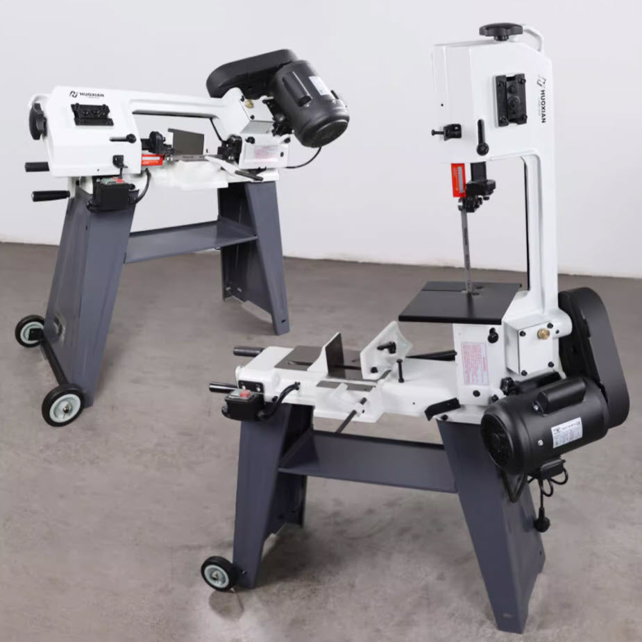 เลื่อยสายพาน เลื่อยตัดเหล็ก โต๊ะเลื่อยแนวนอน เลื่อยเหล็ก อาร์มซอว์ HX-115 Band saw machine horizontal automatic saw machine metal cutting