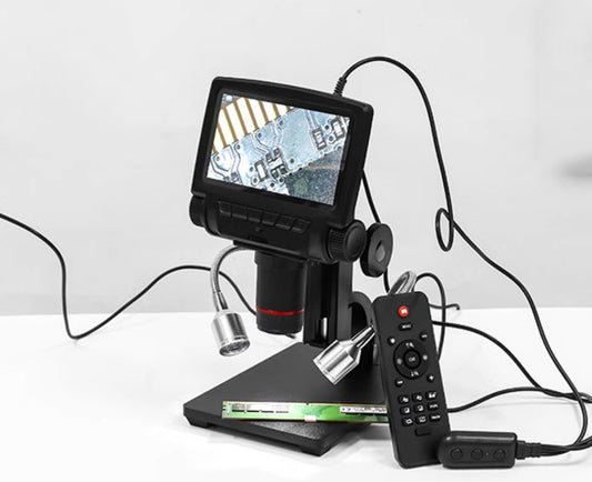 กล้องไมโครสโคป 5-inch digital electronic microscope HDMI/USB ultra-high 32G VGA adapter high-speed memory card