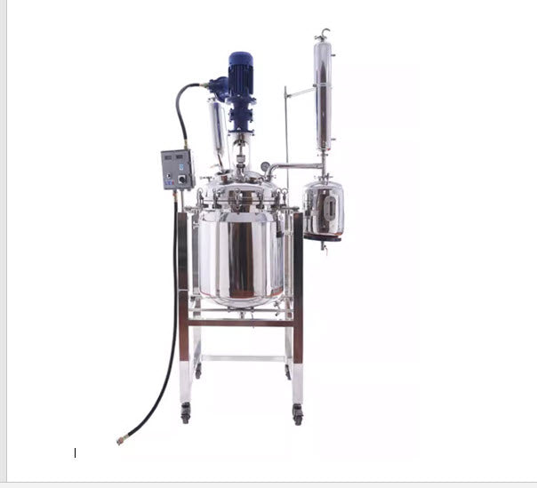 หม้อปฏิกรณ์สแตนเลสที่ใช้ไฟฟ้าในการทำความร้อน สำหรับการกลั่นและสกัด BSF double-layer stainless steel