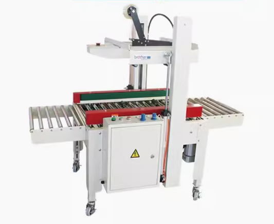 เครื่องปิดปากกล่องด้วยเทปกาว AS823A 16m/min 180W สำหรับธุรกิจและการจัดส่ง ใช้งานง่ายและมีประสิทธิภาพสูง