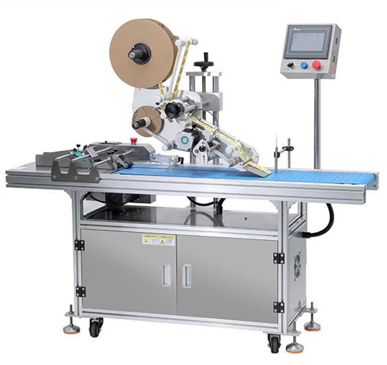 เครื่องติดสติ๊กเกอร์ พร้อมเครื่องฟีดกระดาษ  910w220v 150kg ขนาดฉลาก ยาว 20-315มม กว้าง 10-150mm