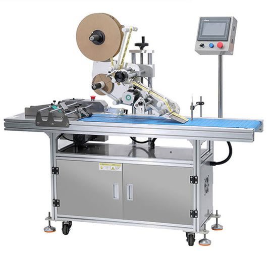 เครื่องติดสติ๊กเกอร์ พร้อมเครื่องฟีดกระดาษ  910w220v 150kg ขนาดฉลาก ยาว 20-315มม กว้าง 10-150mm