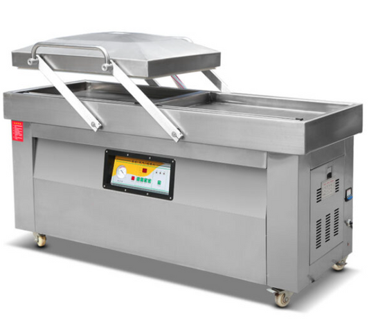 DZ-800/2SB เครื่องซีลสูญญากาศอุตสาหกรรม 2 ช่อง พร้อมฟังก์ชันดูดอากาศและปิดผนึกสำหรับเก็บอาหารสดและยืดอายุสินค้า