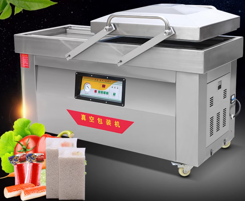 DZ600/2SB เครื่องซีลสูญญากาศอัตโนมัติ 2 ช่อง, เหมาะสำหรับอาหารสดและแห้ง, เพิ่มอายุการเก็บรักษา, ใช้งานง่าย