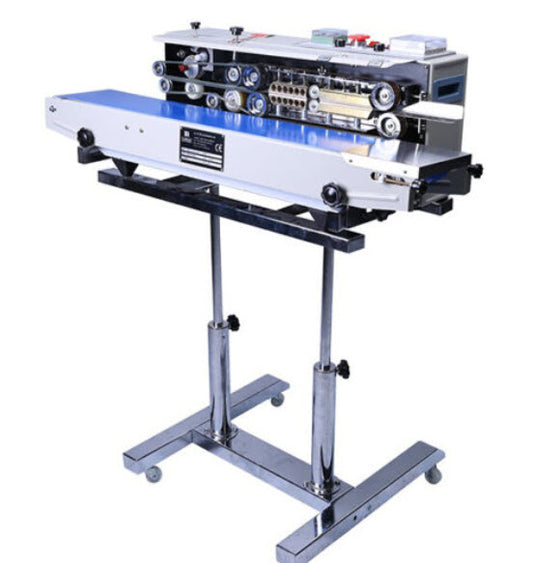 FRD-1000LD เครื่องซีลสายพานพิมพ์วันที่ Brother สำหรับบรรจุภัณฑ์อาหาร ใช้งานง่าย ทนทาน ปรับความเร็วได้