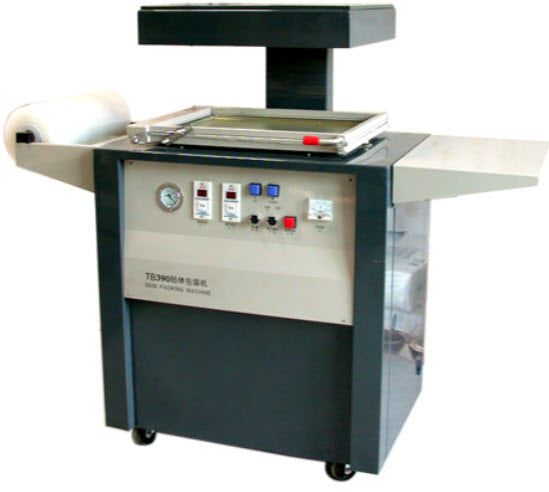 TB390 เครื่องสกินแพ็คสำหรับบรรจุภัณฑ์ฮาร์ดแวร์ อุปกรณ์เครื่องมือและเครื่องเขียน ใช้งานง่ายและมีประสิทธิภาพสูง