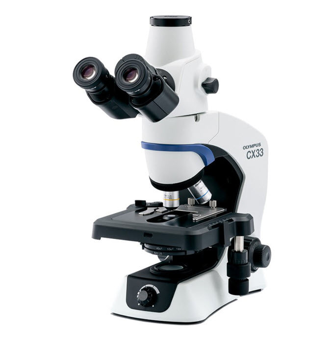 กล้องจุลทรรศน์ Microscope รุ่น CX-33 Olympus, 40x-1000x ขยาย, ใช้งานง่าย, เหมาะสำหรับการเรียนรู้และวิจัยทางวิทยาศาสตร์