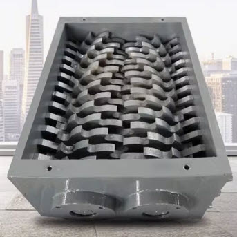 เครื่องบด ย่อยวัสดุแบบเพลาคู่ ย่อยพลาสติก, ยาง, และเศษโลหะ Dual-axis wire shredder
