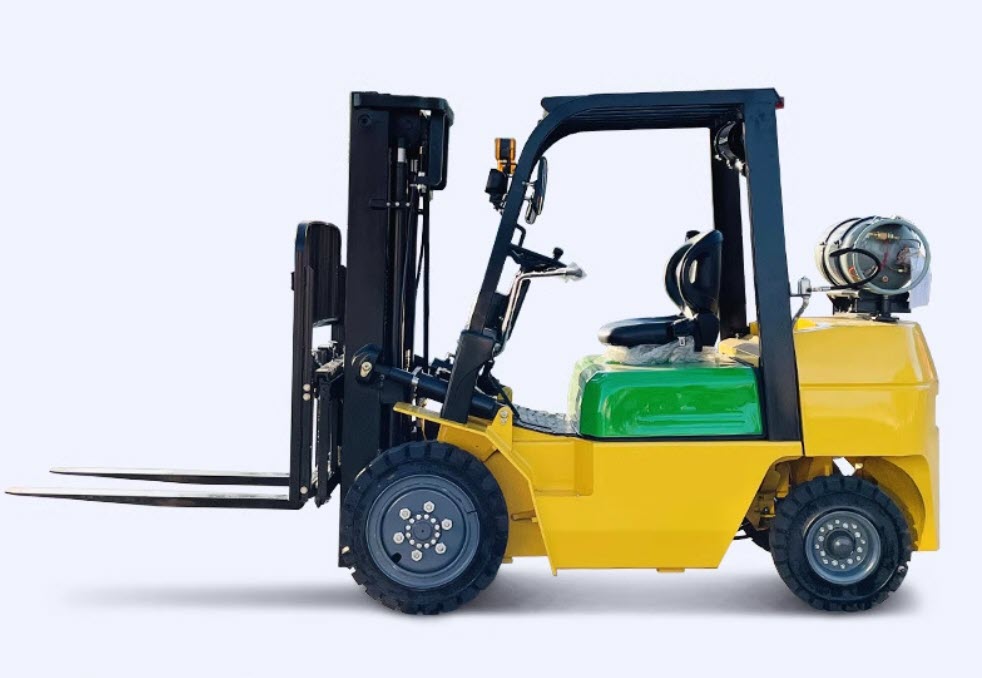 รถโฟล์คลิฟท์แก๊ส LPG Forklift 3-ตัน ขับเคลื่อนด้วยแก๊ส ประหยัดพลังงาน เหมาะสำหรับงานหนักในคลังสินค้าและอุตสาหกรรม