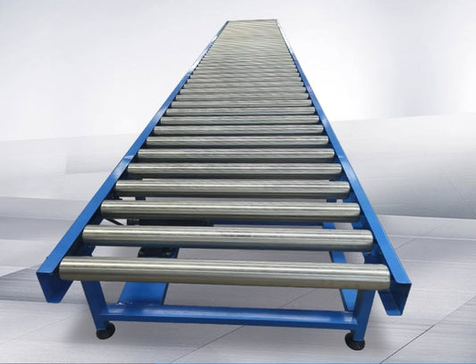 สายพานลำเลียงลูกกลิ้ง – Heavy-Duty Roller Conveyor for Efficient Material Handling, Adjustable Width, Durable Design, Ideal for Warehouses