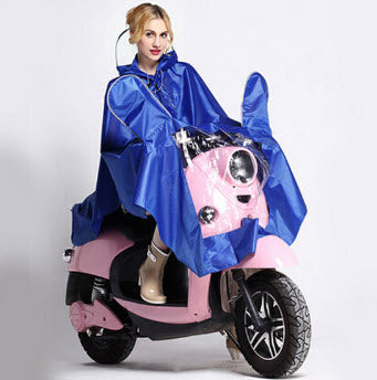เสื้อกันฝน มอเตอร์ไซค์ จักรยาน คลุมได้ทั้งตัวคน ตัวรถ สำหรับ 1 คน – สีน้ำเงิน raincoat21