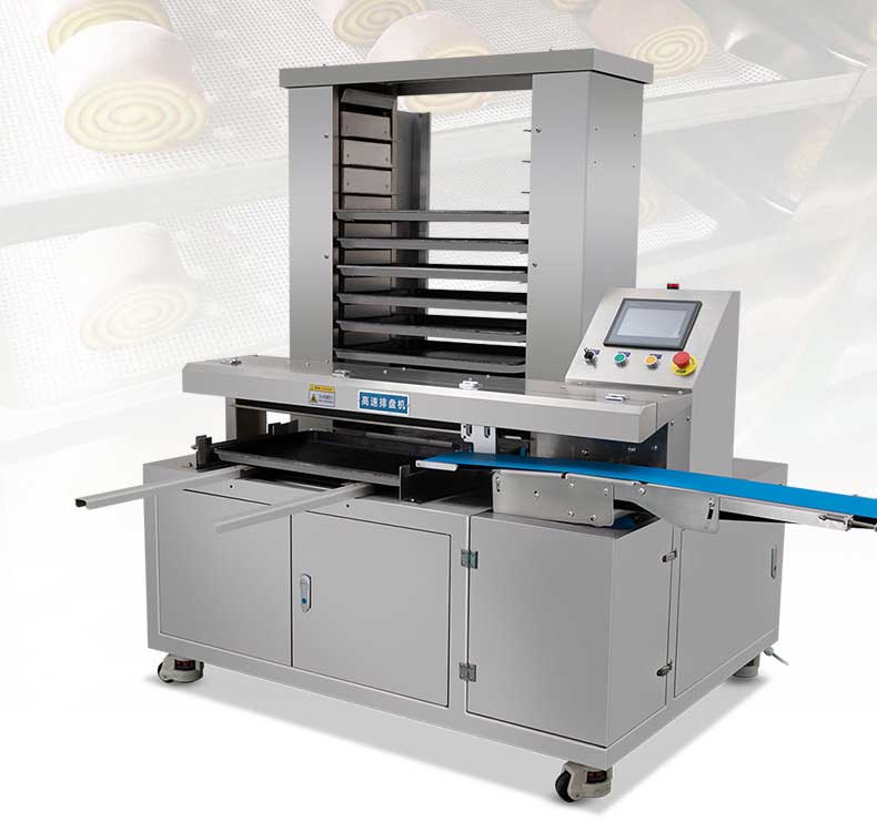 เครื่องเรียงขนมลงถาด พร้อมระบบสายพาน Autmatic Arrangement Machine Vertical Tray รุ่น SZ-150 ลำเลียงขนม วางถาด