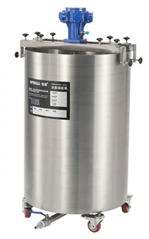 SP-100G-HSS เครื่องกวนแบบแนวตั้งพร้อมถัง 100L, เหมาะสำหรับอุตสาหกรรมอาหารและเคมี, ประสิทธิภาพสูง, ใช้งานง่าย