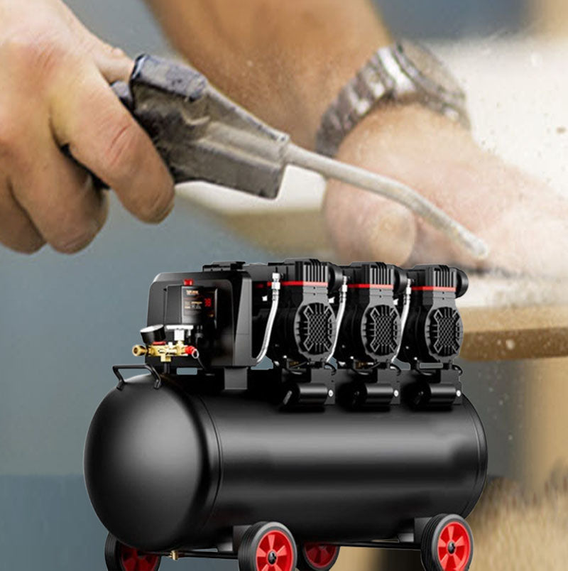 เครื่องปั๊มลมไร้น้ำมันแรงดันสูงอัจฉริยะ High-Pressure Air Compressor 120L 4290W x3 0.8MPa