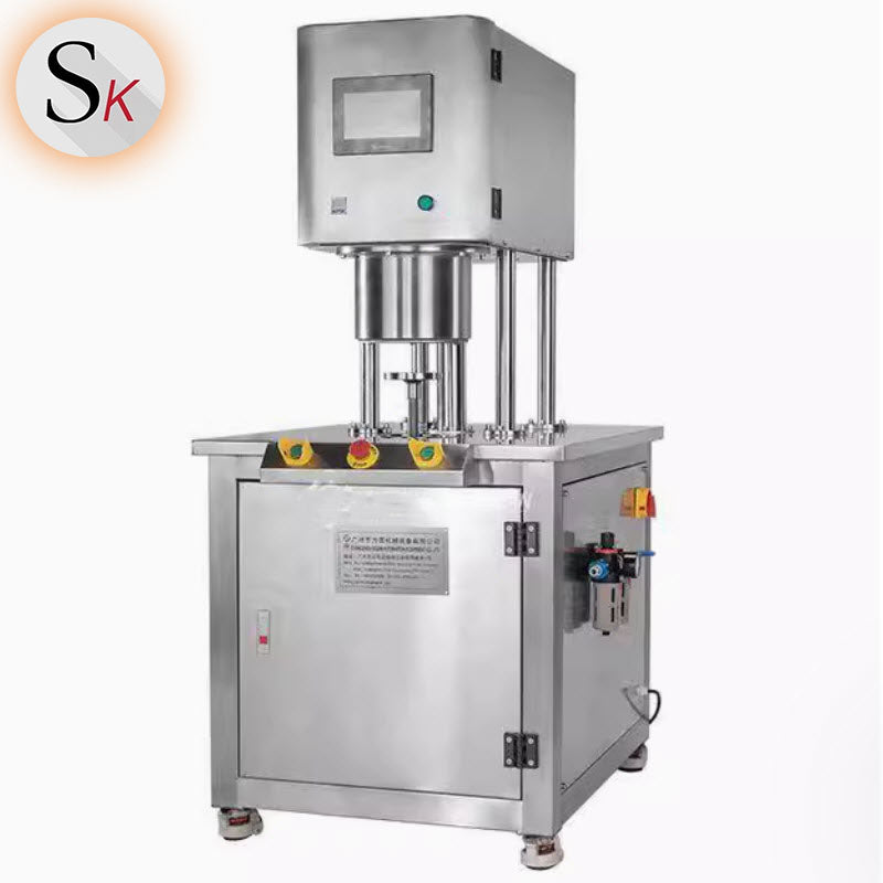 เครื่องปิดฝากระป๋องอัตโนมัติ Automatic Can Seamer ระบบสุญญากาศ+Flushing ไนโตรเจน