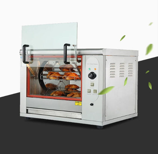 เตาย่างไก่ไฟฟ้าแบบหมุนอัตโนมัติ Electric Rotating Chicken Roaster 220V 4.5KW 0°C - 300°C