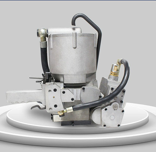 เครื่องรัดสายรัดเหล็กแบบลม รุ่น QWK-32 Pneumatic Steel Strapping Machine 3500N สายกว้าง 25-32 มม. / หนา 0.8-1.0 มม.
