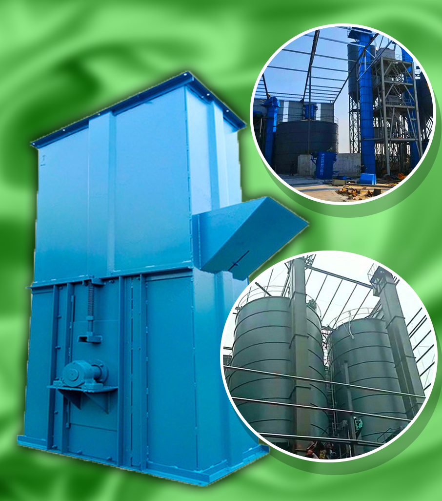 เครื่องยกของ ยกกระสอบ เข้าถังไซโล SS304 Feeder Bucket Elevator Drawing 1.5-30KW