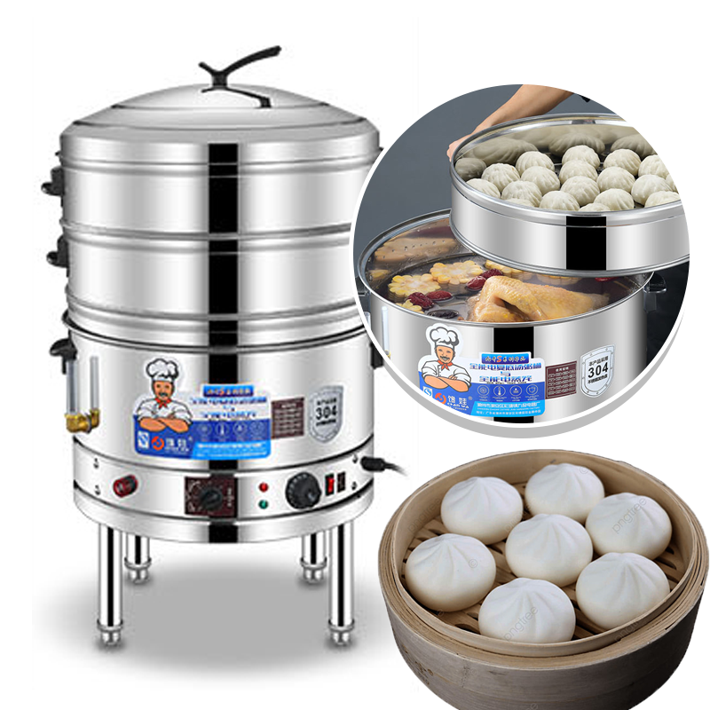 เตานึ่งอาหาร 304 stainless หน้ากว้าง 35cm/40cm/47cm/52cm 3-7ชั้น