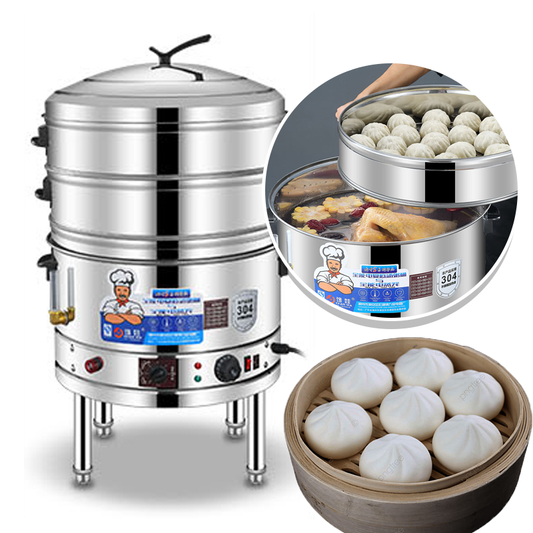 เตานึ่งอาหาร 304 stainless หน้ากว้าง 35cm/40cm/47cm/52cm 3-7ชั้น