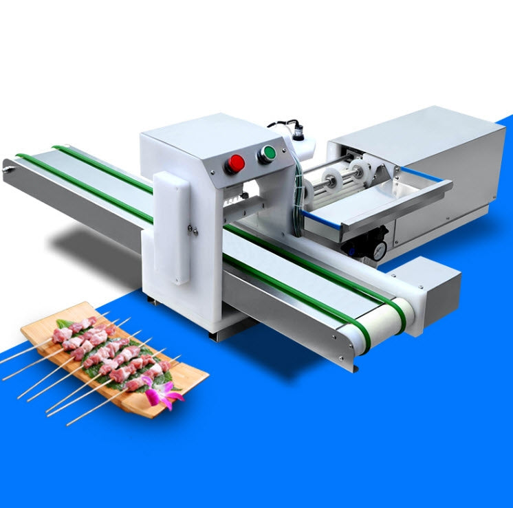 เครื่องเสียบหมูปิ้ง ใส้กรอก สะเต๊ะ บาร์บีคิว ปลาหมึก Automatic KG-2000-8 (สั่งทำบล็อคได้) - ไม่รวมปั๊มลม