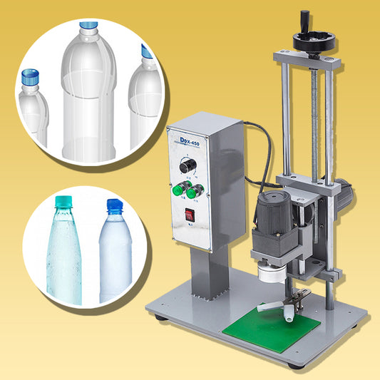 เครื่องปิดฝาขวด DDX – 450 เครื่องหมุนฝา ปิดฝา รองรับฝาเส้นผ่านศูนย์กลางขนาด 10 – 50 mm