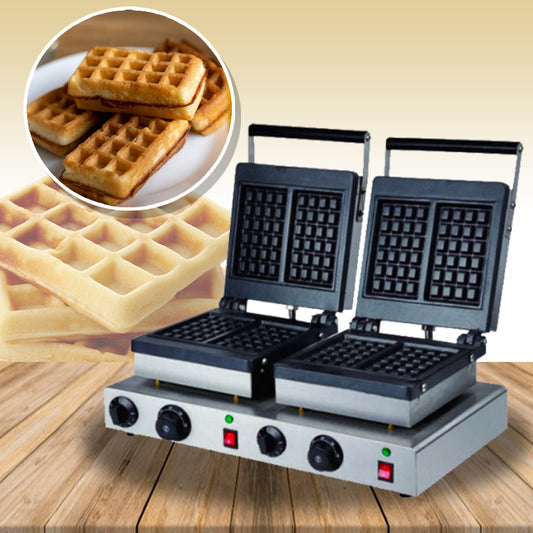 เครื่องทำวาฟเฟิล แบบคู่ Dual Square Waffle Machine WF-2FS สี่เหลี่ยม ตั้งเวลา และปรับอุณหภูมิได้