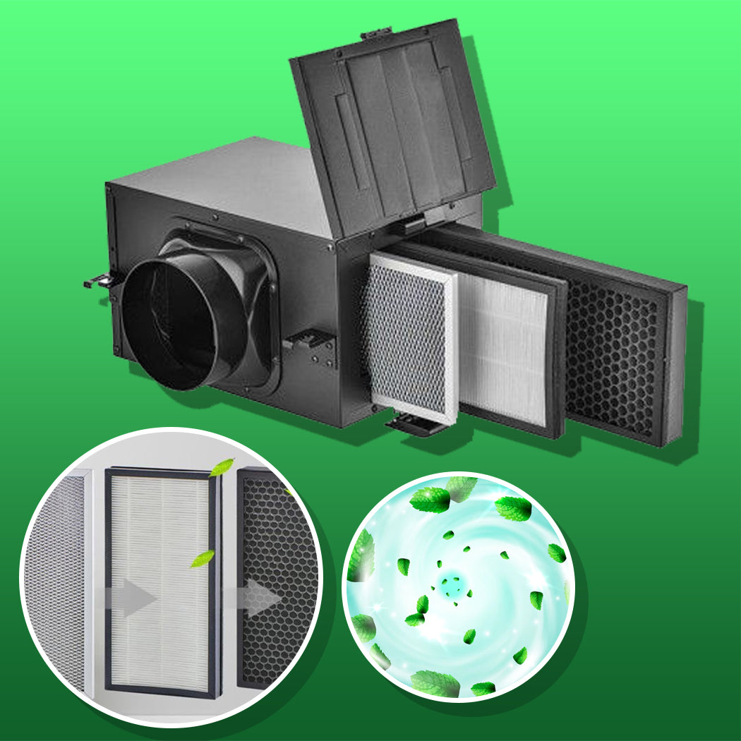 กล่องกรองอากาศ ขนาดอุตสาหกรรม GL-100XF Filter 3 ชั้นสามารถกรองฝุ่น PM2.5 ได้ ใช้คู่กับพัดลมระบายอากาศ