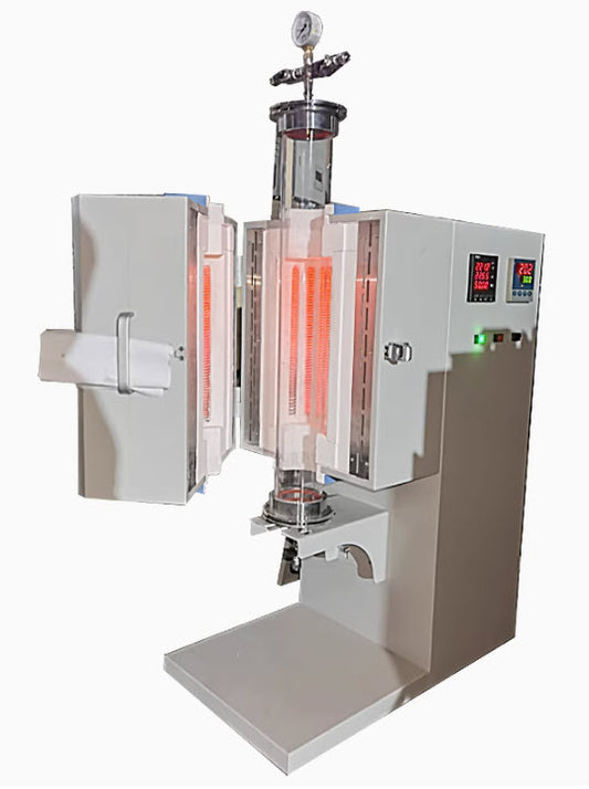 เตาเผาแบบท่อแนวตั้ง เตาหลอดแก้ว Vertical Tube Furnace สำหรับงานวิจัยและอุตสาหกรรม ขนาด 1100°C ใช้งานง่ายและมีความแม่นยำสูง