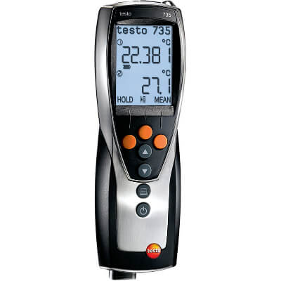 เครื่องวัดอุณหภูมิ Digital Thermo Meter รุ่น Testo 735-1 สำหรับใช้งานในห้องปฏิบัติการ แม่นยำสูง มีฟังก์ชันหลายหลาย