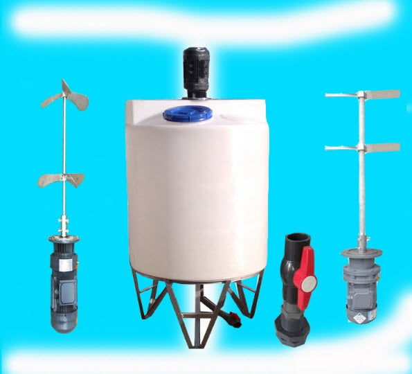 เครื่องผสม กวน กันการกัดกร่อน mixing tank 200L300L anticorrosion bucket พร้อมถัง pe