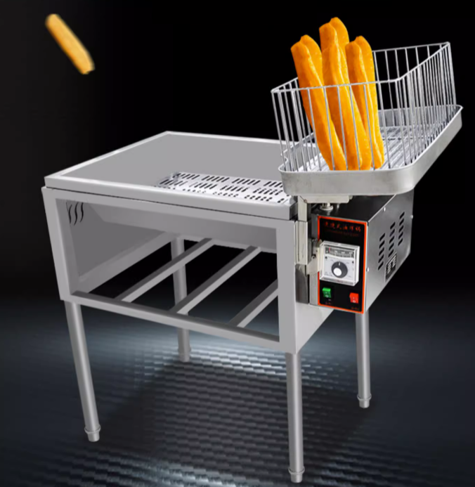 หม้อทอดระบบแก๊ส automatic deep-fried dough 18L 20L 26L - Professional gas fryer for crispy dough, large capacity, perfect for restaurants and catering.