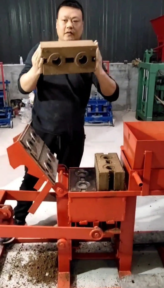 เครื่องอัดอิฐประสาน เครื่องทำอิฐประสาน hydraulic brick machine diesel