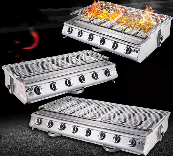 เตาปิ้งไร้ควัน แบบอินฟราเรด มีพัดลมกระจายความร้อน gas grilled oyster grill special stove gas มีหลายรุ่น