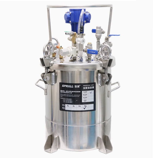 ถังพ่นสีแรงดันสูงพร้อมระบบกวนสี Pneumatic pressure 304 automatic stirring paint paint