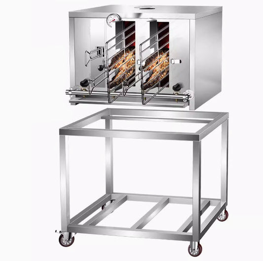 เครื่องย่างปลา ระบบแก๊สและไฟฟ้า Fish grill automatic large stainless steel 1-6 ช่อง มี temperature control 220V 380V 4000w