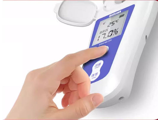 เครื่องมือวัดน้ําผลไม้ Sugar Tester Fruit High Precision สำหรับวัดน้ำตาลในผลไม้, แม่นยำ, ใช้งานง่าย, เหมาะสำหรับเกษตรกรและนักทำขนม