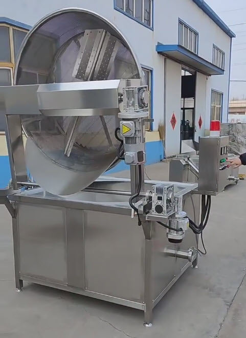 เครื่องผสมอาหารอุตสาหกรรมแนวตั้ง Industrial Rotary Food Mixer Fully automatic electric fried