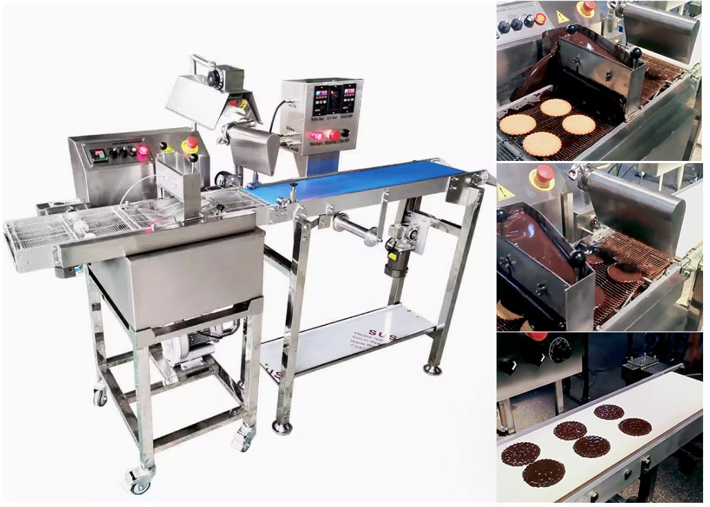 เครื่องเคลือบช็อกโกแลตสายพาน Chocolate Coating machine Conveyor